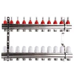 Коллектор с расходомерами, регуляторами и креплением ECO 001D 1″x11 000022685