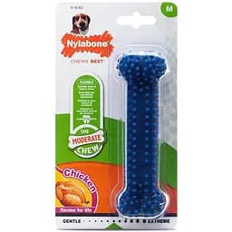 Nylabone Moderate Chew Dental Bone 14.6x4.4x3.2 см жевательная игрушка кость для собак вкус курицы