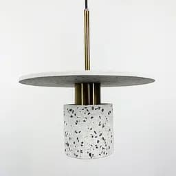 Підвіс Terrazzo Cylinder із білим бетонним плафоном 30 см в стилі Ар-деко Line.F MJ 162-300 WT - мініатюра 7