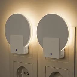 Світлодіодне нічне світло з підсвіткою з диммірним Lyridz Night Light Socket with Twilight Sensor Паковання з 2 Socket Light