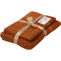 Набор полотенец махровых Ardesto Splendid 50х90см, 70х140см, 2шт, 100% хлопок, терракотовый pbe0050385