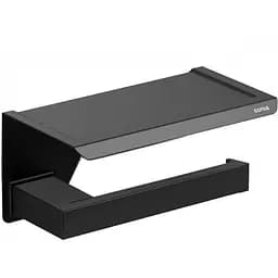 Тримач туалетного паперу з полицею Sonia S-Cube 176373 Чорний