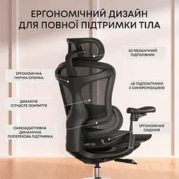 Ігрове крісло Sihoo DORO C300L Mesh Black (DORO-C300L-A3-101) - мініатюра 8