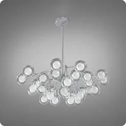 Люстра подвесная 517 Dlight на 30 ламп Хром Сатин (01954)