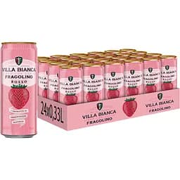 Упаковка сидра Villa Bianca Fragolino Rosso 7-8.5% 7.92 л ж/б (0.33 л х 24 шт.)