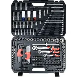 Набор торцевых головок Yato с квадратом 1/2", 3/8", 1/4" 198 шт. (YT-38850)