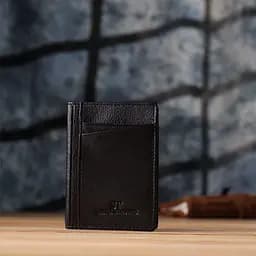 Чоловічий гаманець для карток із натуральної шкіри ST Leather 23091 чорний - мініатюра 9