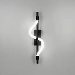 Бра із обплетеним неоном у чорному корпусі 40 см Line F Арт. W 201/400 BK 