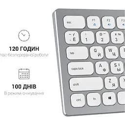 Клавіатура OfficePro бездротова біла (SK1550W) - мініатюра 7
