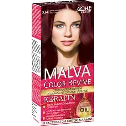 Стійка крем-фарба для волосся Malva Color Revive відтінок 34 дика вишня 103 мл