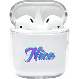 Прозорий силіконовий чохол Apple AirPods - Nice (KAP1152)