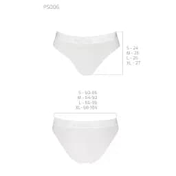 Трусики із прозорою вставкою Passion PS006 Panties white L - мініатюра 3
