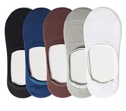 Набор 5 пар дышащих следов с силиконом ORGANIC cotton JILL ANTONY 42-43 men's арт. 31001_3 42-43, Разные цвета