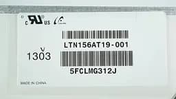 Матриця 15.6 LTN156AT19 1366х768, 40pin, LED, SLIM без дод. панелі , матова, роз'єм ліворуч знизу для ноутбука - мініатюра 2