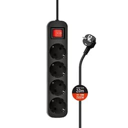 Фільтр живлення СolorWay 4 розетки, 2м, Black (CW-PSEA42BK) - мініатюра 2