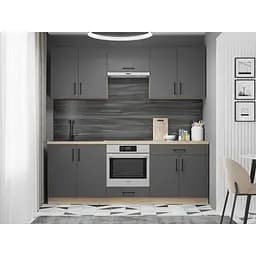 Кухня модульна Еверест Оптіма набір №8 Графіт 2,2 м (EVR-5722)