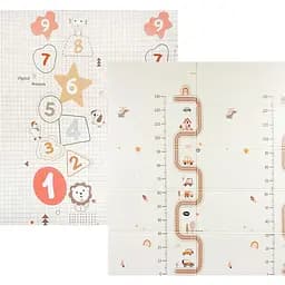 Дитячий двосторонній складний килимок Poppet Весела вулиця та Цифрові звірята 150х180x1 см (PP037-150)