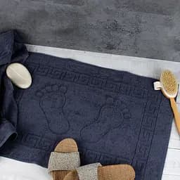 Махровий рушник для ніг LeLit 70х50 см графіт (le2000000301280)