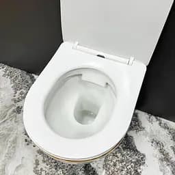Підвісний унітаз VBI Vulcano gold edge VBI-020402, Золотий - мініатюра 2