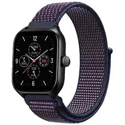 Ремінець нейлоновий на липучці BeWatch Xiaomi Amazfit BIP/GTS/GTR 20 мм Фіолетовий (1011389.1UW)