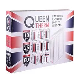 Радіатор біметалевий секційний Queen Therm 500/100 Vertical (кратно 10), Білий - мініатюра 8