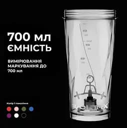 Шейкер спортивний електричний VOLTRX VortexBoost 600 мл. Tritan White (Vortex_White) - мініатюра 4