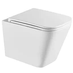 Унитаз подвесной Mixxus Premium Quadro-0301-R 490x340x360 мм, система смыва Rimless MP6452, Белый