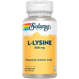 Амінокислота Solaray L-Lysine 500 мг 60 вегакапсул