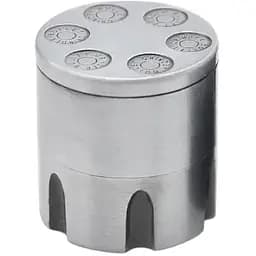 Гриндер для подрібнення тютюну Ashtray Барабан Револьвера HL-245 Silver (do222)