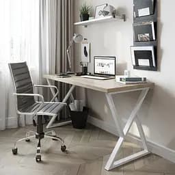 Робочий стіл Yanloft LR15 в стилі лофт 160х80 36 мм білий, дуб сонома   