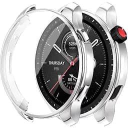 Захисний чохол Tamister для смартгодинника Amazfit Balance з плівкою сріблястий