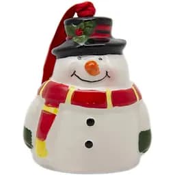 Ялинкова іграшка дзвіночок Fujian Quanzhou Shunmei Group Co Сніговик 8 см білий кераміка (024933)