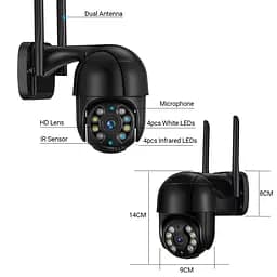 Камера відеоспостереження XPRO PTZ Wi-Fi Outdoor Camera ICSEE 5MP 30 чорна (MER-15337_1408) - мініатюра 4