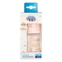 Пляшка з широким отвором антиколікова 120 мл "Royal baby" Canpol babies Рожева - мініатюра 3