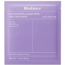 Омолоджувальна маска з ікрою та PDRN Biodance Rejuvenating Caviar PDRN Real Deep Mask 1 шт.
