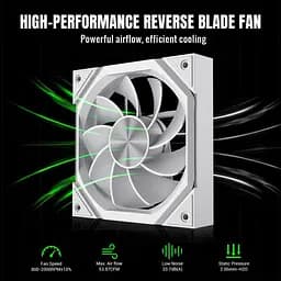 Вентилятор GameMax FN12A N2 120мм Reverse (FN12A-N2-RW) White - мініатюра 6