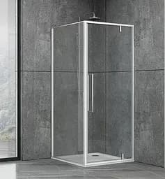 Душевая кабина Dusel DL198 + DL196 Chrome 1000x1000x1900, Универсальная, прозрачная, хром, 100x100