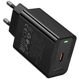 МЗП Hoco CS93A Leader 20W (1USB-C) Black - мініатюра 6