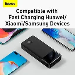 Зовнішній акумулятор BASEUS Bipow Digital Display 20000 mAh 20 W (P10022008112-01) чорний - мініатюра 6