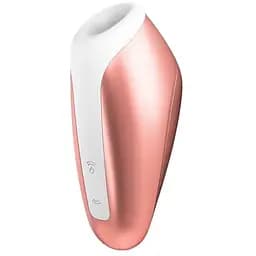 Вакуумный стимулятор клитора с вибрацией Satisfyer Love Breeze оранжевый