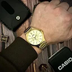 Чоловічий годинник Casio MTP-V300G-9A Золотистий ( AT1141-0200 ) - мініатюра 2