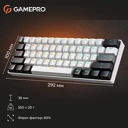 Клавіатура GamePro Genesis Infinity MK130BW White [140414] - мініатюра 12