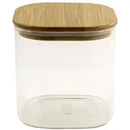 Банка для зберігання квадратна скляна Lumines з бамбуковою кришкою 10 x 10 см TS23017A