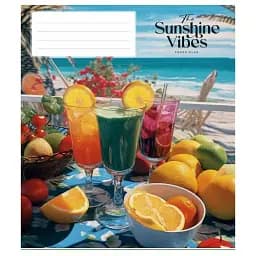 Зошит загальний Школярик Sunshine vibes 036-3319L-5 у лінію 36 аркушів