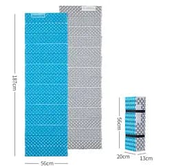 Килимок складний Naturehike Thickened (NH20FCD07) 187см - алюмінієва плівка IXPE - 25мм - блакитний - мініатюра 2