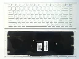 Клавіатура для ноутбуків Sony Vaio VPC-EA Series клавіатура біла з білою рамкою UA/RU/US