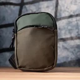 Невелика слінг сумка для подорожей із якісного текстилю Vintage 22871 зелена - мініатюра 8