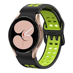 Ремінець для Samsung Galaxy Watch 4 Classic 42mm - чорно-зелений ширина кріплення 20мм силікон перфорація розмір L Watchbands Galaxy Sport (WB00S4GALAXYSPORT2CLASSIC442) - мініатюра 2