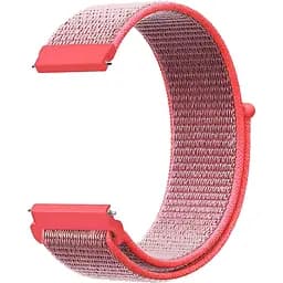 Ремінець нейлоновий на липучці для смарт-годин BeWatch Універсальний 20 мм Рожевий (1011313.1)