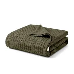 Плед-покривало Cosas Knitted Braid Avocado косичка 110х140 см (Blanket_90Avocado_KnittedBraid_110x140)